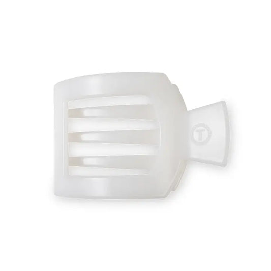 Teleties Coconut White Small Flat Square Clip