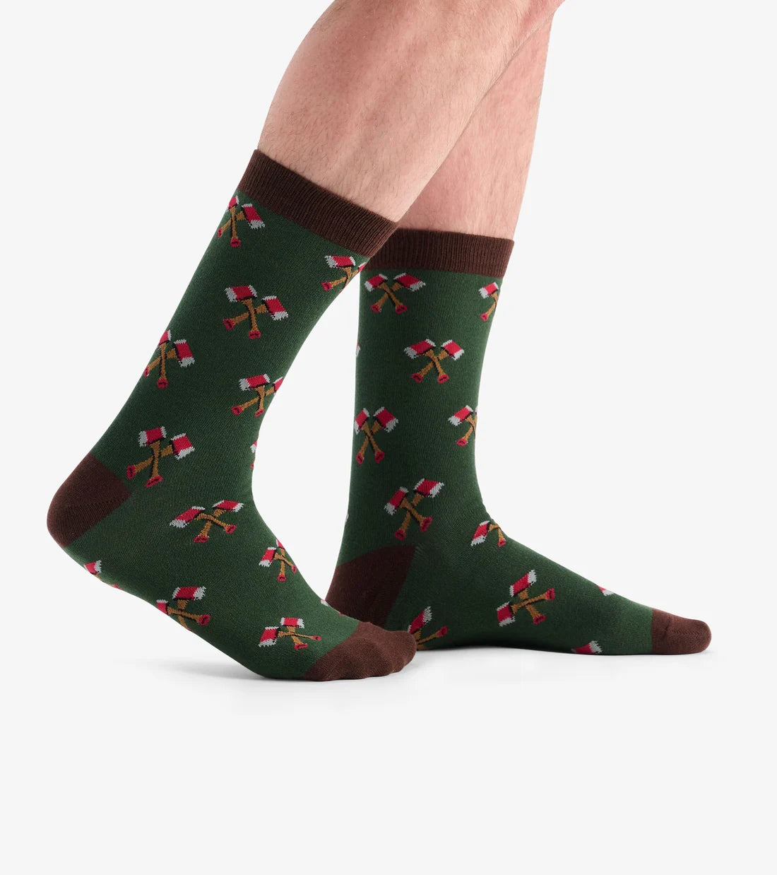 little BLUE HOUSE Men's Woodcutters Ale Beer Can Socks