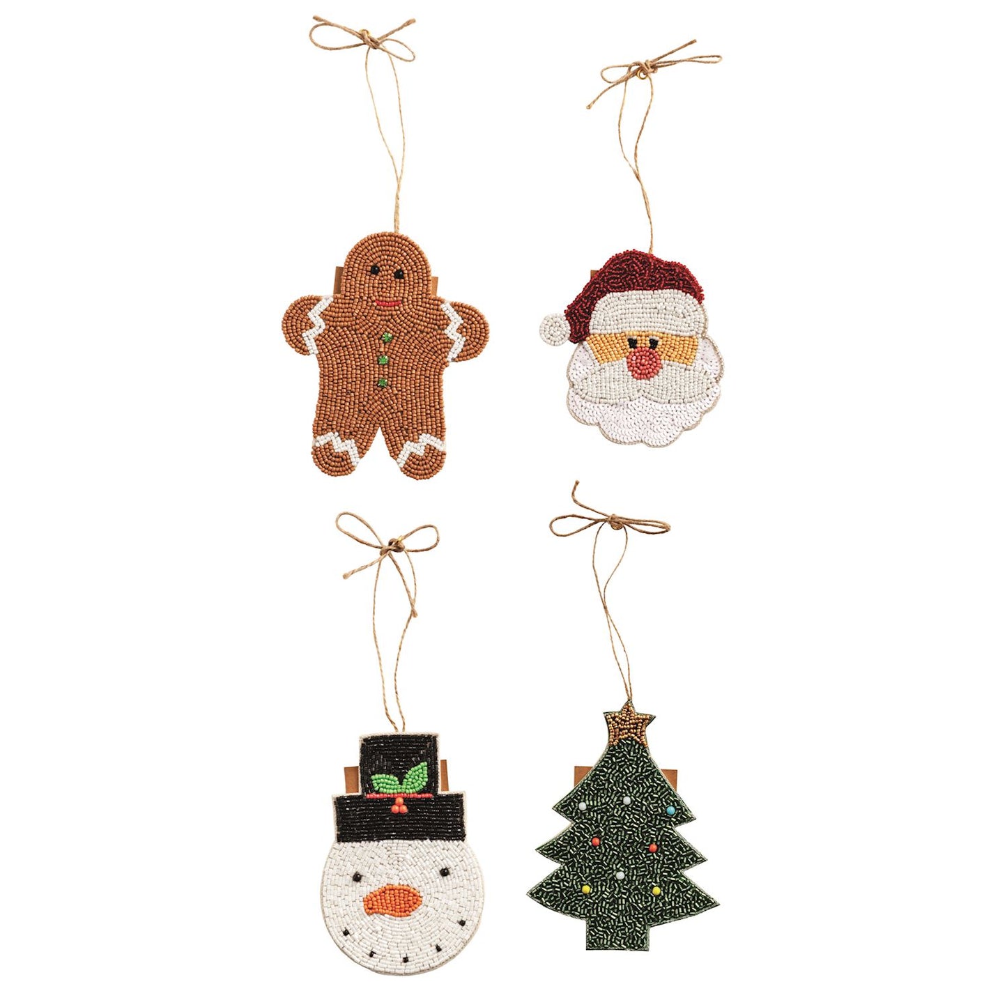 MUD PIE BEADED GIFT CARD ORNAMENTS