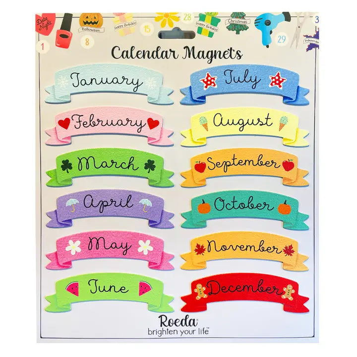 Roeda Studio Calendar Month Magnets S/12