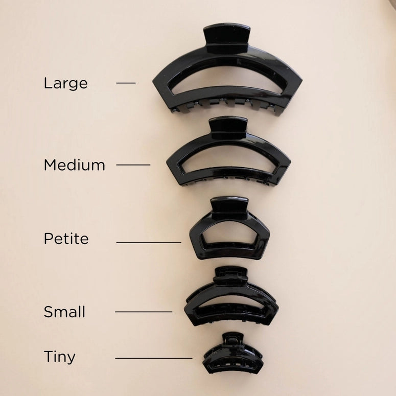 Teleties Open Jet Black | Petite | Hair Clip