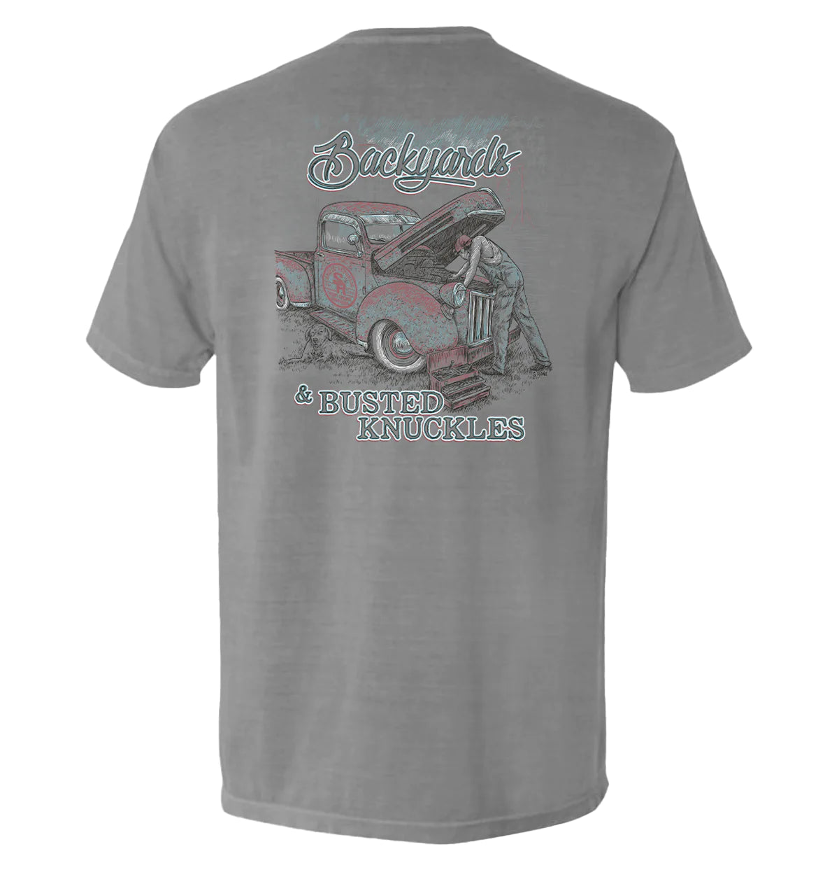 Backyards And Busted Knuckles Pocket Tee