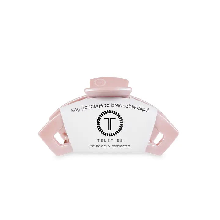 Teleties Open Hair Clip | Tiny | Pearly Pink