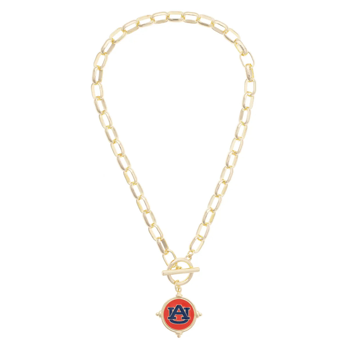 Canvas Style Auburn Tigers Logo Intaglio Necklace