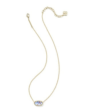 KENDRA SCOTT ELISA PENDANT NECKLACE GOLD RED WHITE BLUE STAR ILLUSION