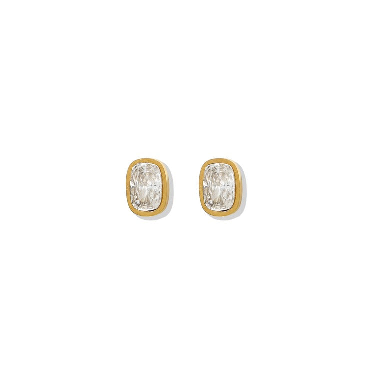 LINNY CO Screwback Stud Earrings - Kay Clear