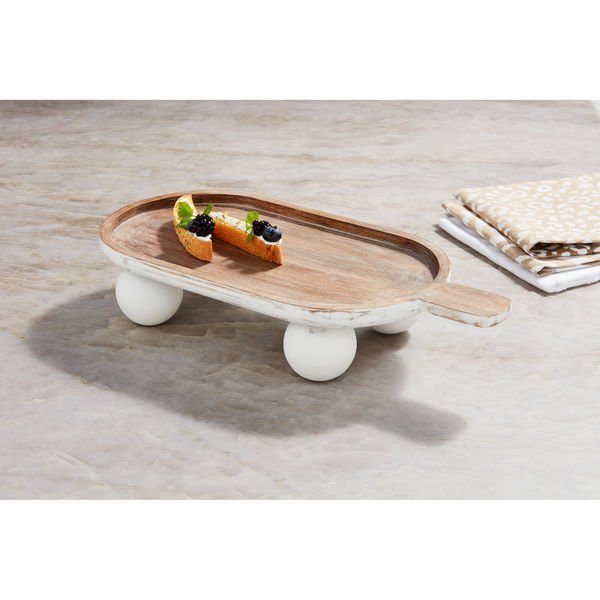 MUD PIE BOARD WITH LARGE BEADED FEET