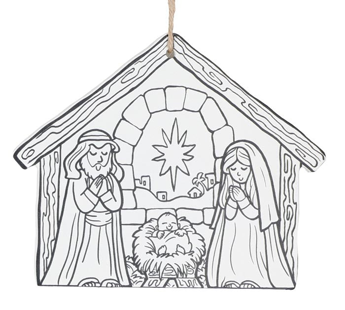 BURTON + BURTON COLOR ME HOLY FAMILY ORNAMENT