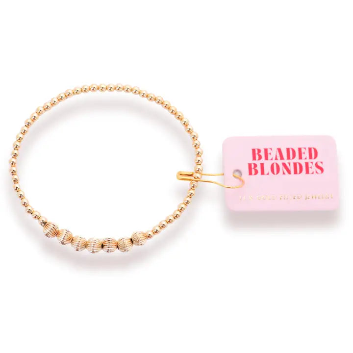 Beaded Blondes Lucky Fluted Bracelet