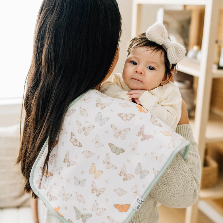 Copper Pearl Premium Burp Cloths - Flora