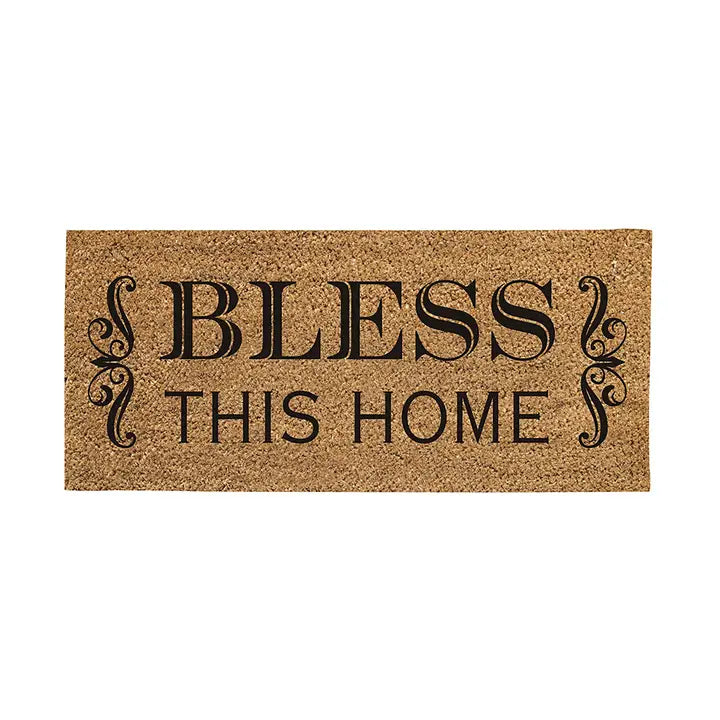Evergreen Enterprises Bless This Home Flocked Sassafras Coir Switch Mat