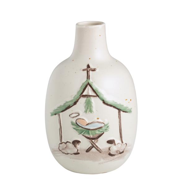 MUD PIE LARGE NATIVITY BUD VASE