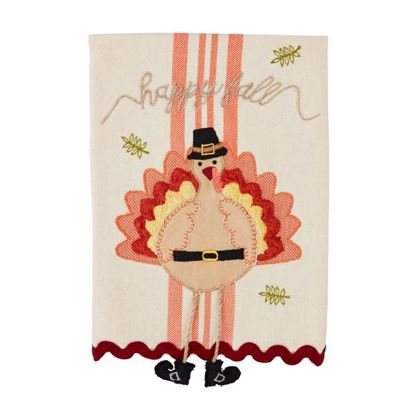 MUD PIE PILGRIM TURKEY DANGLE LEG TOWEL