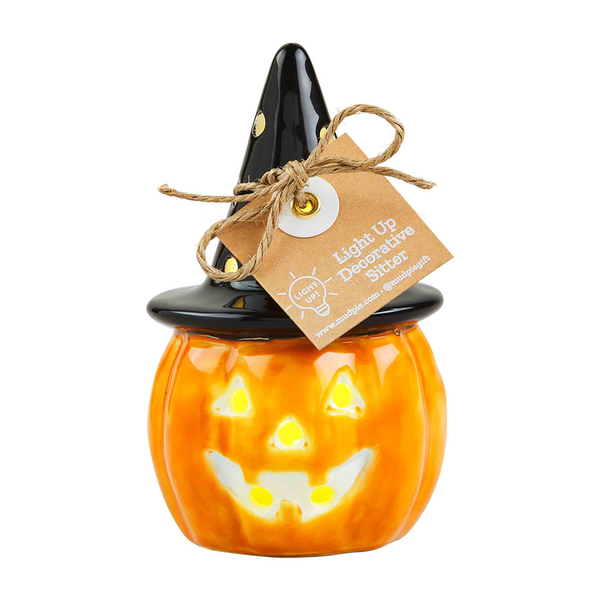 MUD PIE PUMPKIN LIGHT UP SITTER