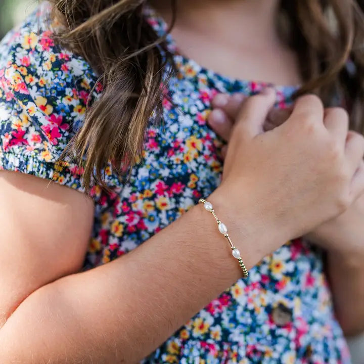 Cherished Moments Little Girls14K Gold-Plated Pearl Baby Bracelet For Kids