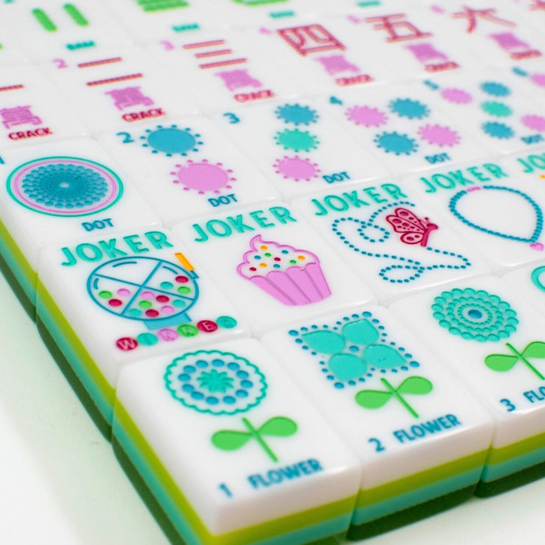 My Fair Mahjong Crystal Confetti Lemon-Lime | Mahjong with A Sprinkle of Color and Joy