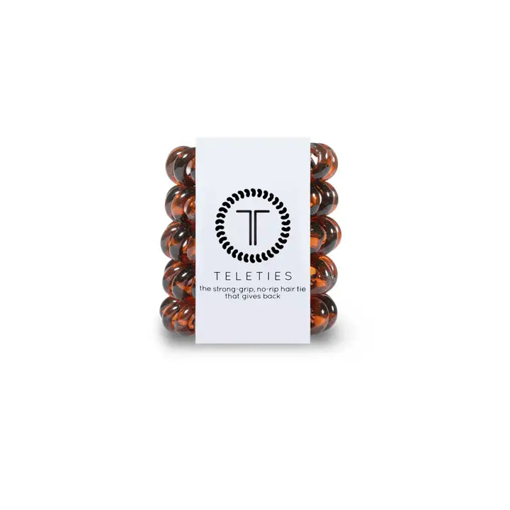 Teleties Spiral Hair Coils | Tiny | Tortoise Hair Ties