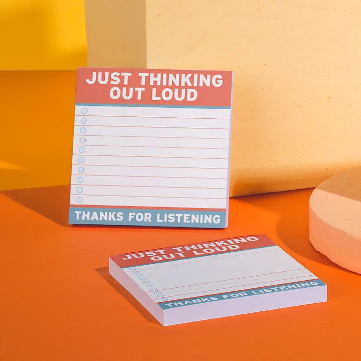 Knock Knock Thinking Out Loud Large Sticky Notes (4 X 4-inches)