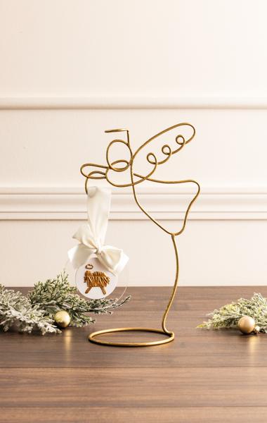 MUD PIE GOLD BABY INTAGLIO ORNAMENT