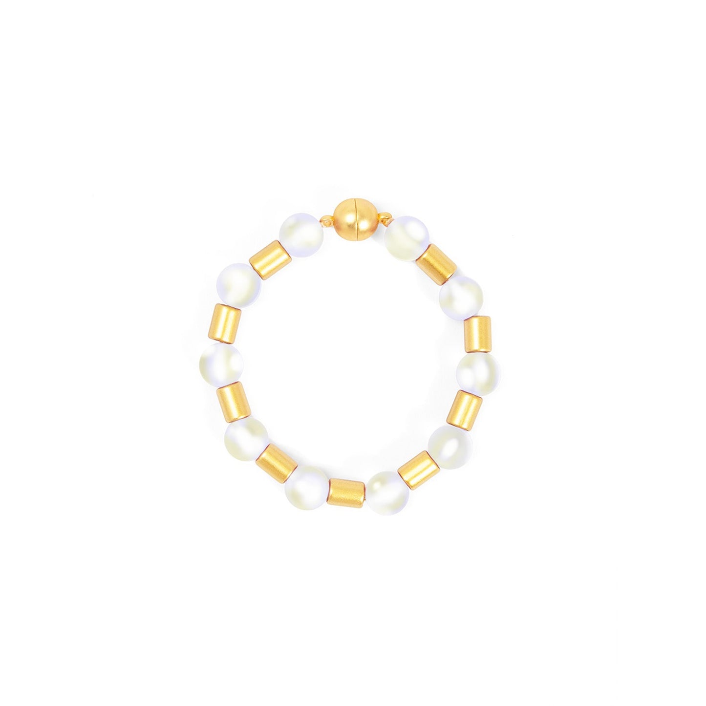 ZENZII Glow Beads Magnet Bracelet-White