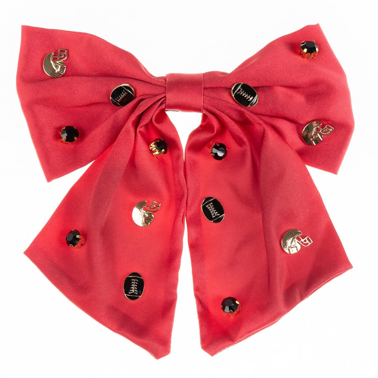 Mary Square Ashton Hair Bow Red & Black