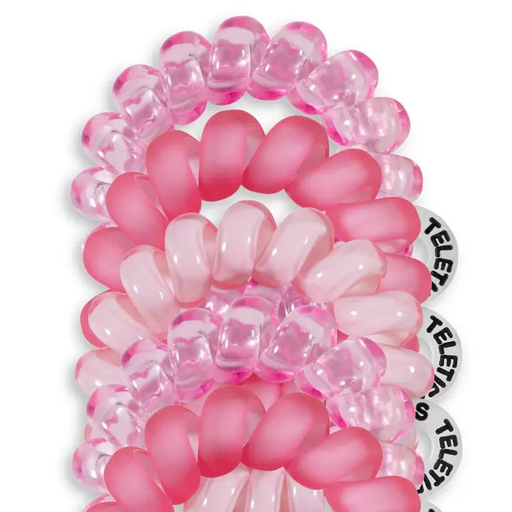 Teleties Spiral Hair Coils | Tiny | Pretty in Pink Hair Ties