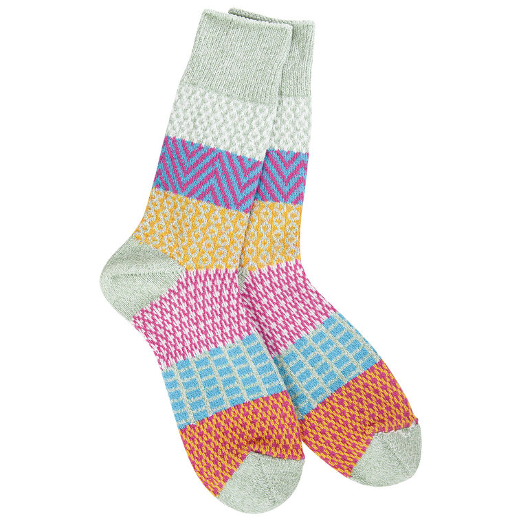 World's Softest Socks Sage Multicolor Crew Socks