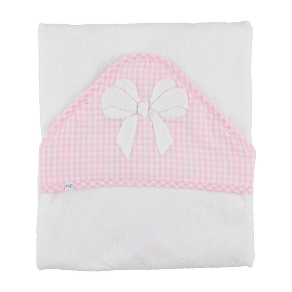 MUD PIE PINK BOW HOODED TOWEL