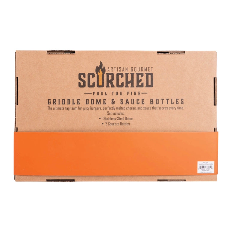 Mad Man Scorched Griddle Dome & Sauce Bottles | Men's Grilling Kit