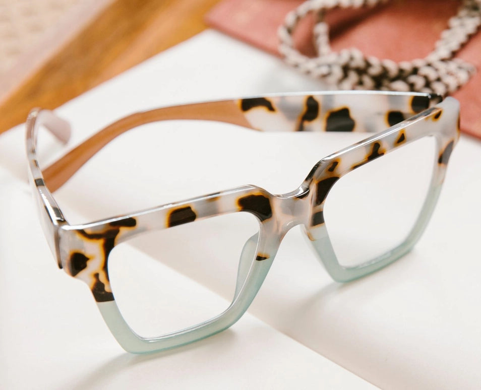 Peepers Take A Bow (Blue Light)-Chai Tortoise/Green