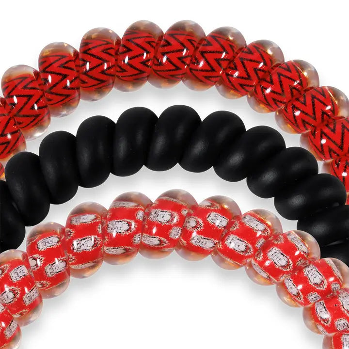 Teleties Spiral Hair Coils | Small | Go Dawgs! Hair Ties