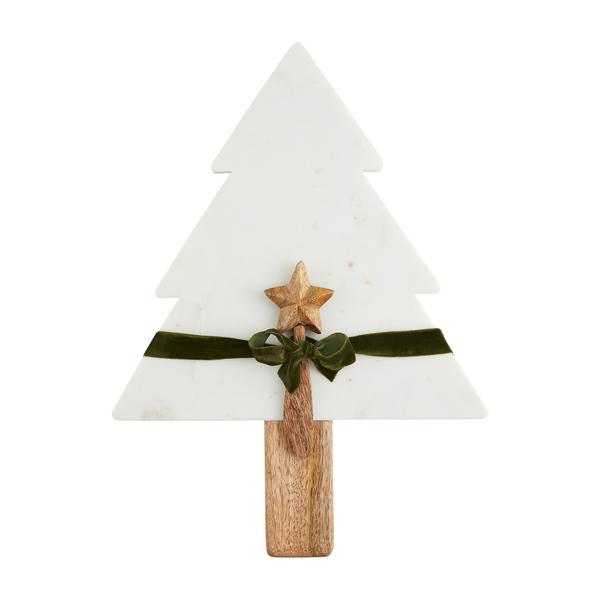 MUD PIE MARBLE TREE SERVING BOARD SET
