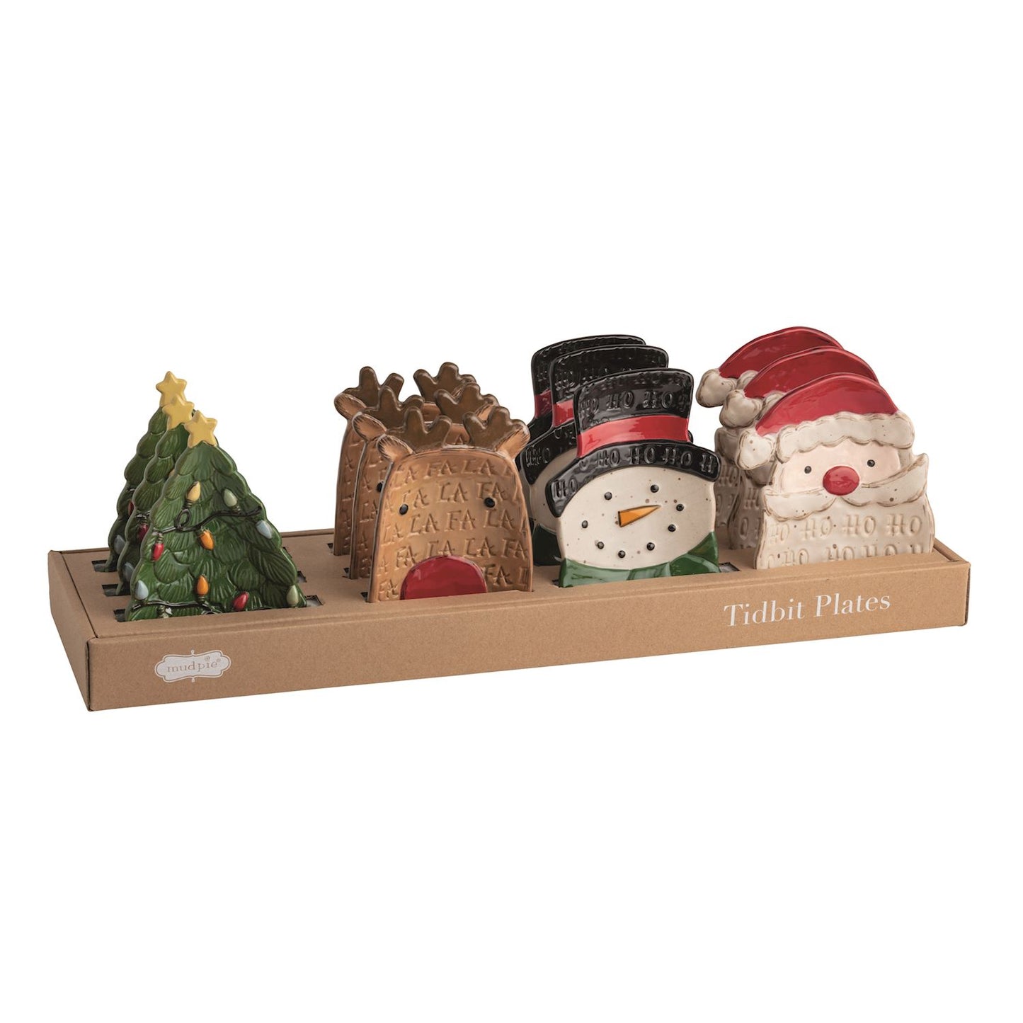Mud Pie Farm Christmas Tidbit Plates