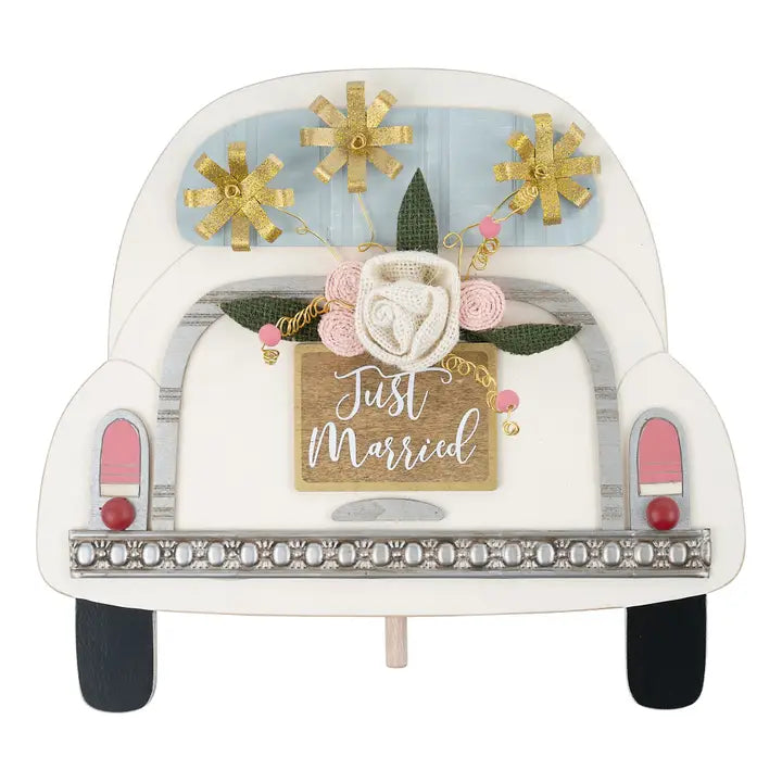 Glory Haus Just Married Car with Sparklers Topper