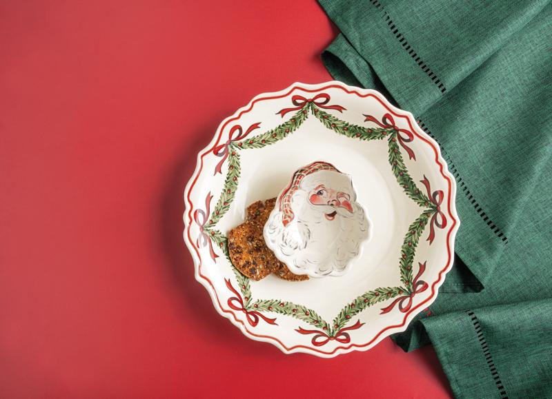 MUD PIE SANTA CHIP & DIP BOWL
