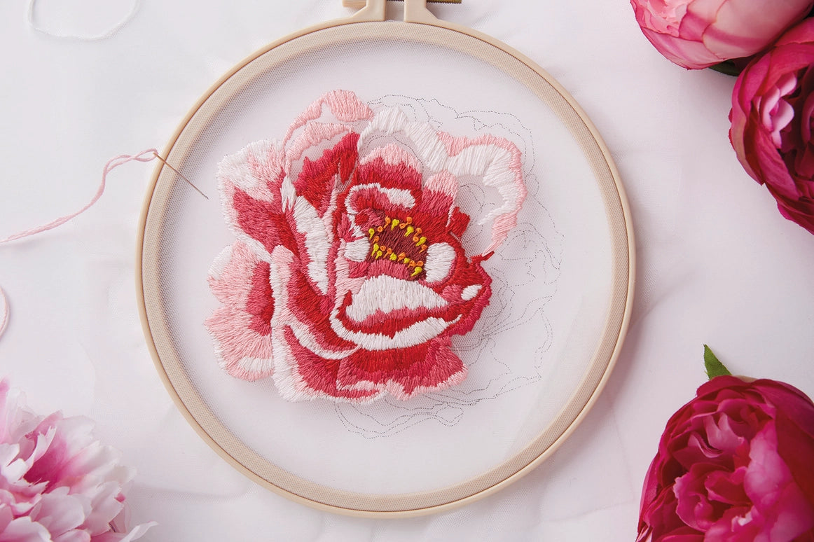 Simply Make Embroidery Kit - Peony
