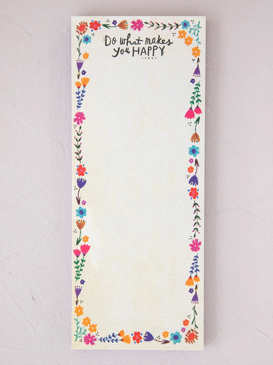 Natural Life Magnetic List Pad-Makes You Happy