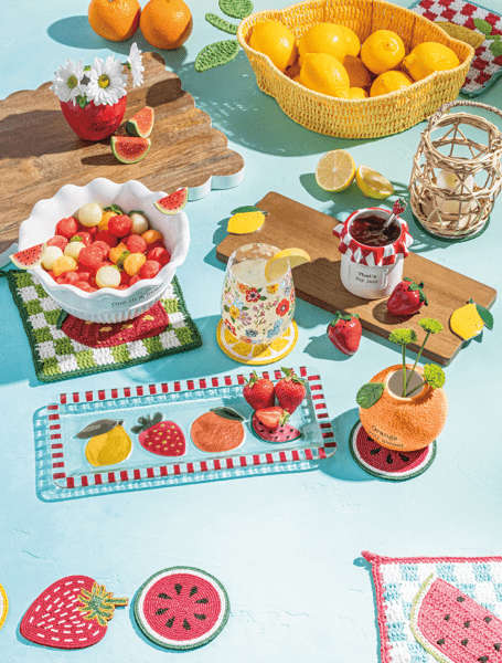 MUD PIE LEMON CROCHET TRIVET