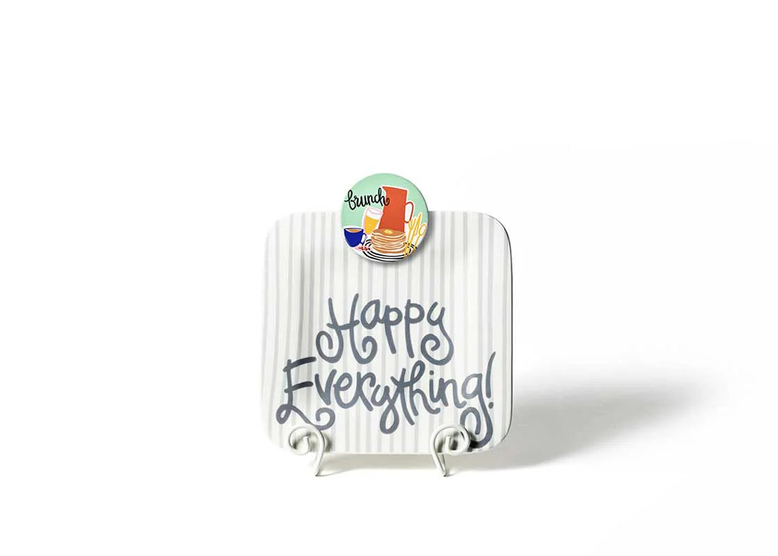 HAPPY EVERYTHING! WHITE SWIRL MINI PLATE STAND