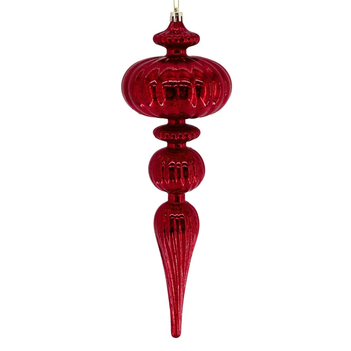 David Christopher's Mercury Finish Grand Plastic Finial 12" - Burgundy