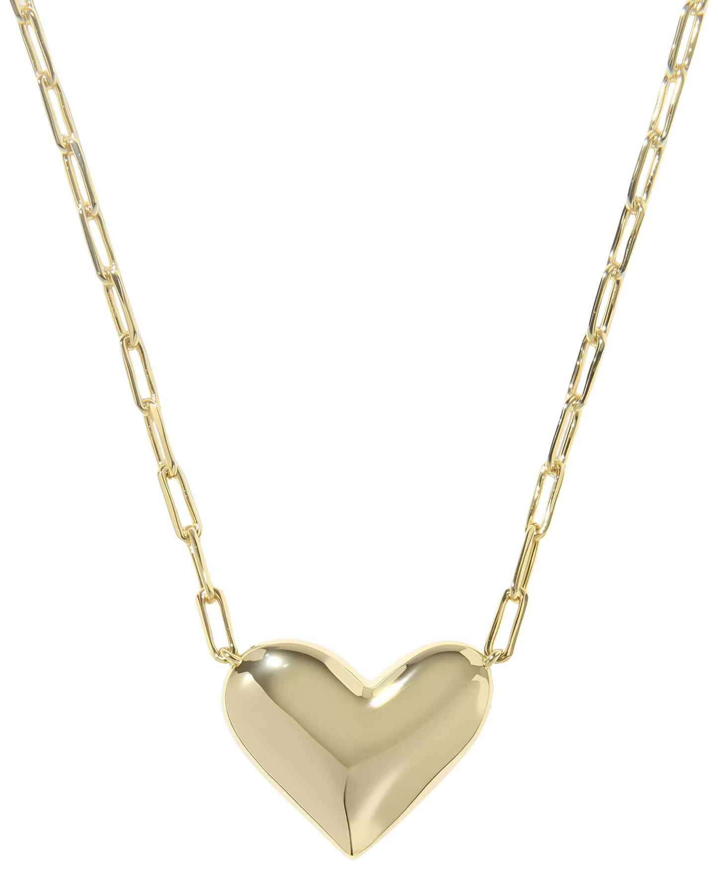 KENDRA SCOTT ARI HEART STATEMENT SHORT PENDANT NECKLACE GOLD IVORY MOTHER OF PEARL