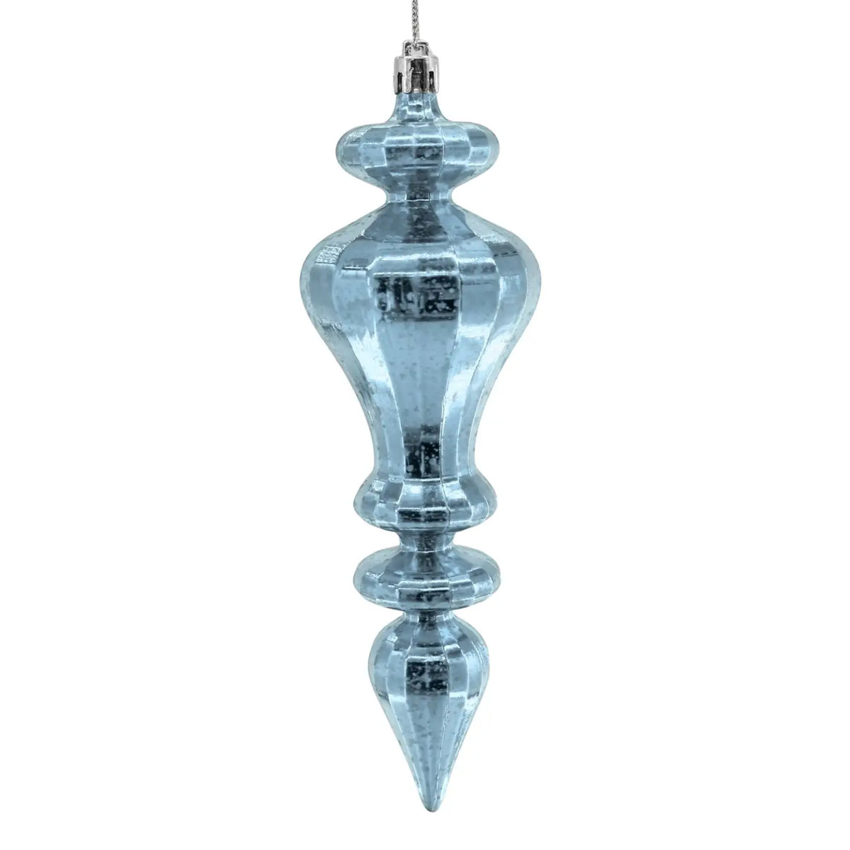 David Christopher's Mercury Finish Plastic Finial - 7.5" - Light Blue