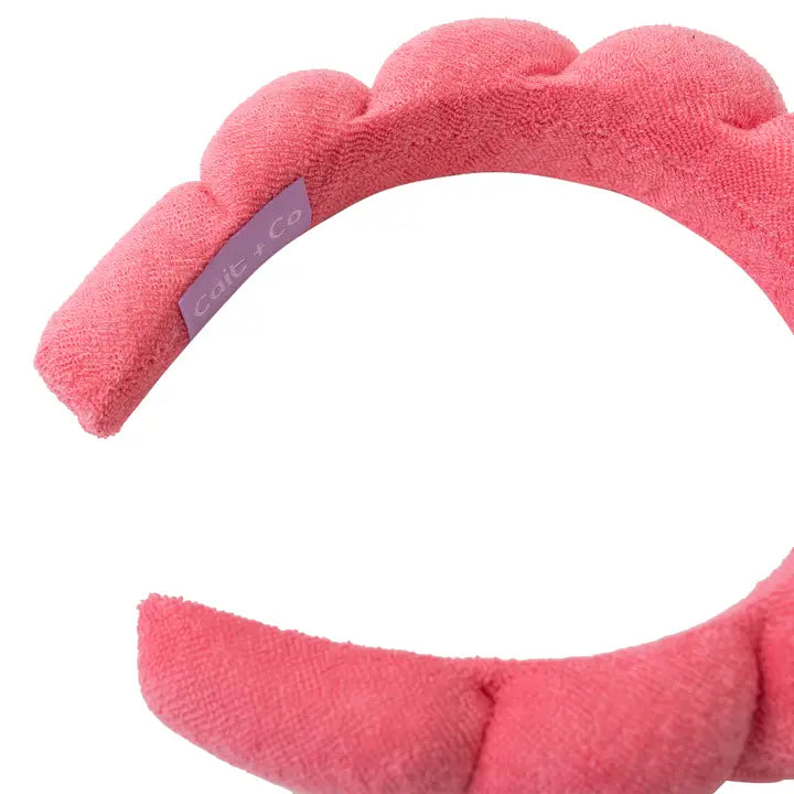 Cait + Co Plush Spa Headband - Pearl | Gem Collection