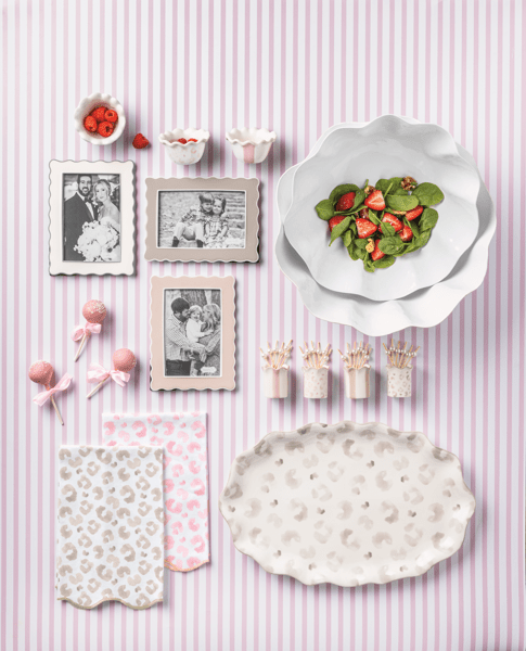 MUD PIE PINK ENAMEL FRAME