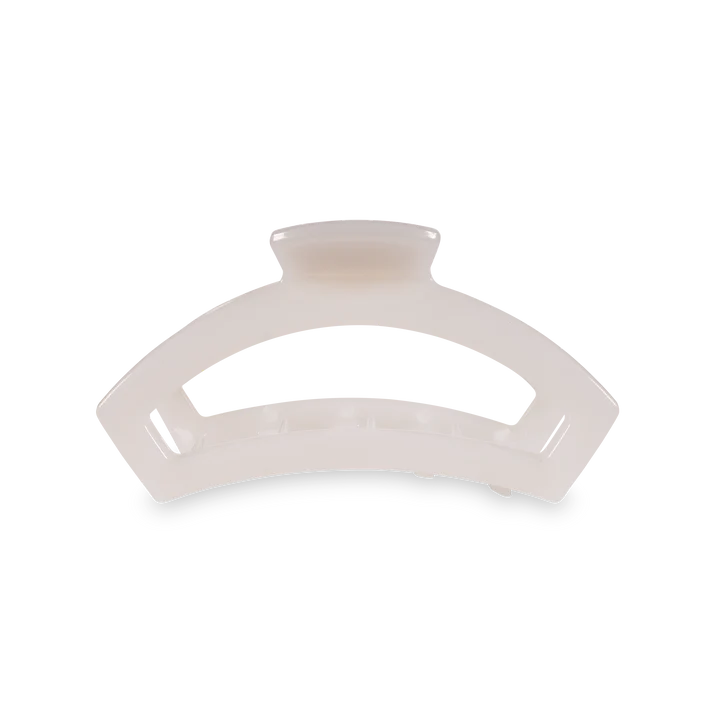 Teleties Open Coconut White Medium Hair Clip