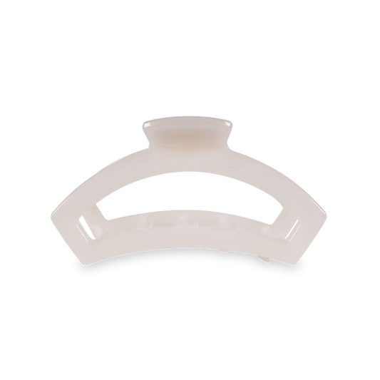 Teleties Open Coconut White Medium Hair Clip