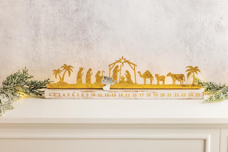 MUD PIE GOLD NATIVITY COUNTDOWN TO CHRISTMAS