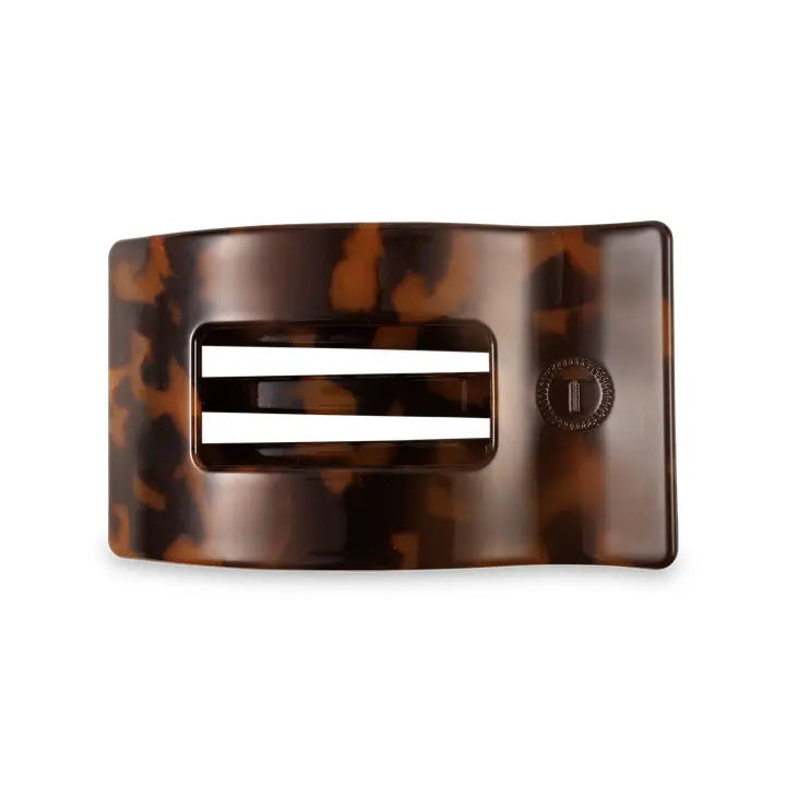 Teleties Flat Rectangle Hair Clip | Medium | Tortoise