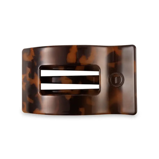 Teleties Flat Rectangle Hair Clip | Medium | Tortoise