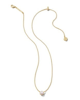 KENDRA SCOTT ASHTON PEARL PENDANT NECKLACE GOLD WHITE PEARL